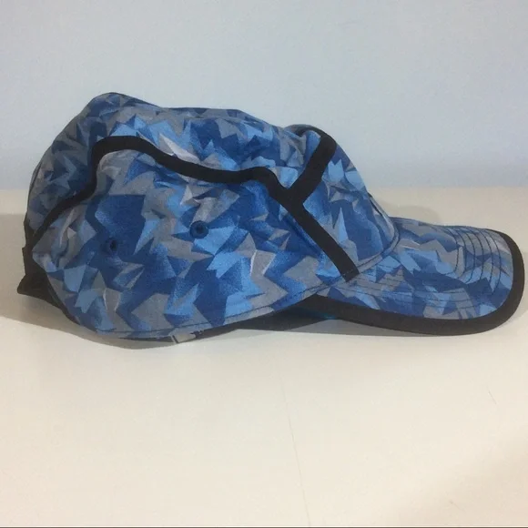 Jordan Jumpman 5 Panel Hat Blue Camo Adjustable Strap Back Cap Air Chicago Bulls